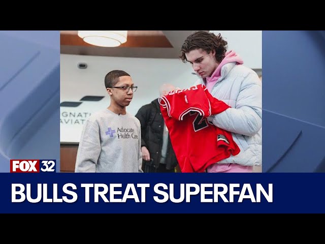 ⁣Chicago Bulls give superfan, cancer survivor trip to game