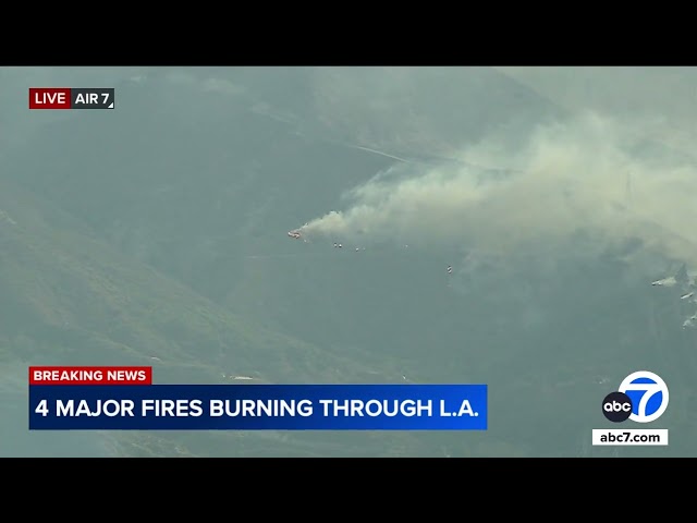 ⁣AIR7 video offers first aerial view of wildfires' destruction in LA County