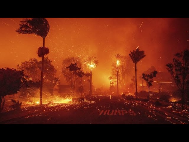 ⁣Feuer richtet in der Nähe von Los Angeles verheerende Schäden an