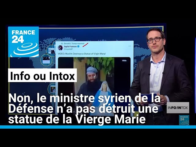 ⁣Non, le ministre syrien de la Défense n’a pas détruit une statue de la Vierge Marie