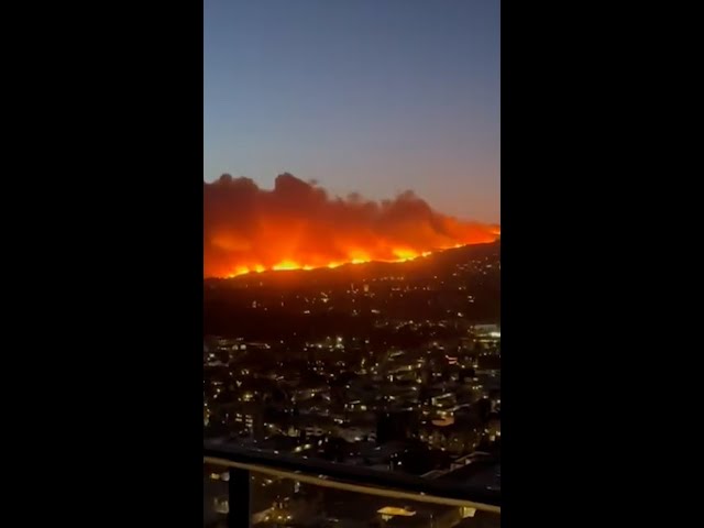 ⁣Smoke from deadly fires overtakes neighborhoods around Los Angeles #Shorts