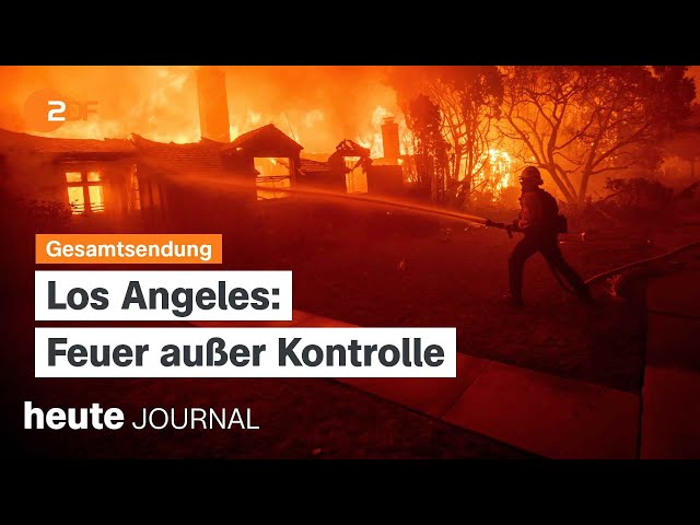 ⁣heute journal vom 08.01.25 Flammenmeer bei Los Angeles, Trump droht Grönland, Altersarmut