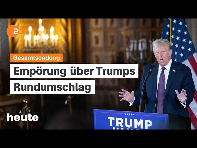 ⁣heute 19 Uhr vom 08.01.25 Staatschefs kritisieren Trump, Union-Gipfel in Bayern, Altersarmut