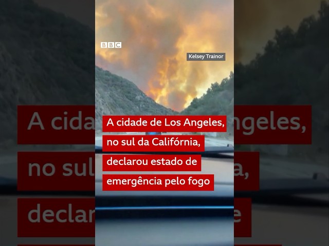 ⁣Los Angeles: fogo consome bairros da cidade #bbcnewsbrasil #shorts