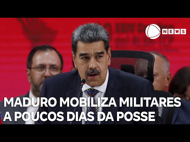 ⁣Maduro mobiliza militares a poucos dias da posse