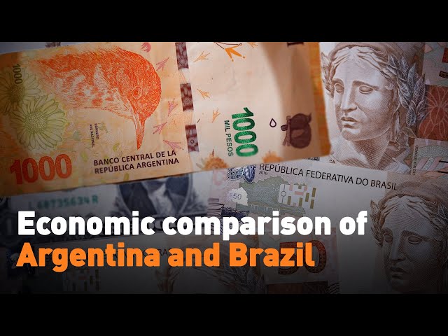 ⁣Economic comparison of Argentina and Brazil