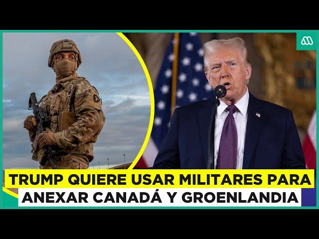 ⁣Trump no descarta uso militar en Panamá, Groenlandia y Canadá