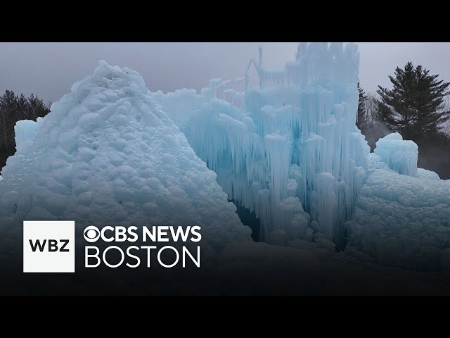 Why are the New Hampshire Ice Castles so blue?