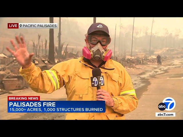 ⁣50-75% of Pacific Palisades is gone, ABC7's Josh Haskell estimates