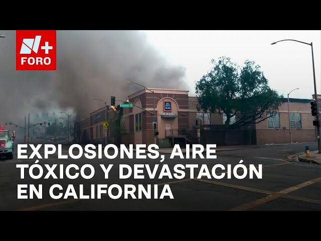 ⁣Así se ve el aire tóxico y la devastación en California por incendios forestales - Las Noticias