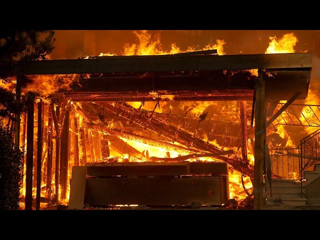 ⁣California wildfires' destruction in Los Angeles area captured in videos