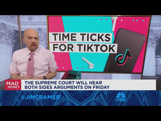 ⁣Jim Cramer talks time ticking away for TikTok