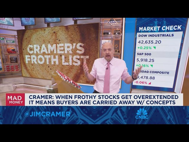 ⁣The positive productivity story can play out over time, but also spawn froth, says Jim Cramer