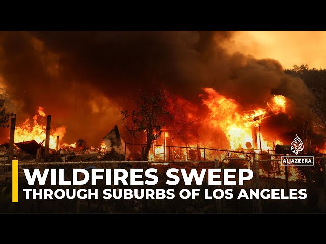 ⁣At least two people have been killed as three major: Wildfires sweep through suburbs of Los Angeles