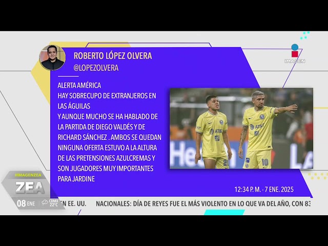 ⁣¡Diego Valdés y Richard Sánchez  se quedan en América! | Noticias con Francisco Zea