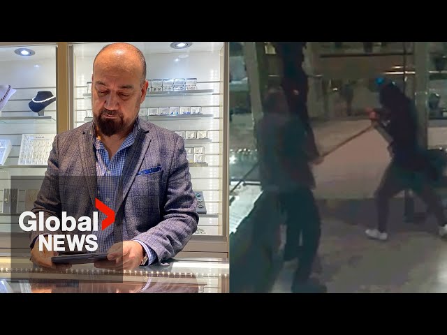 ⁣Markham jewelry store owner fights off thieves with broomstick