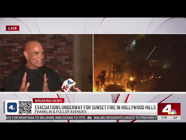 ⁣'This is my whole life': Hollywood Hill residents fears wildfire will destroy home