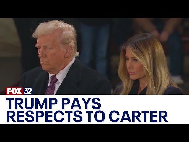 ⁣Trump pays respects to former President Jimmy Carter