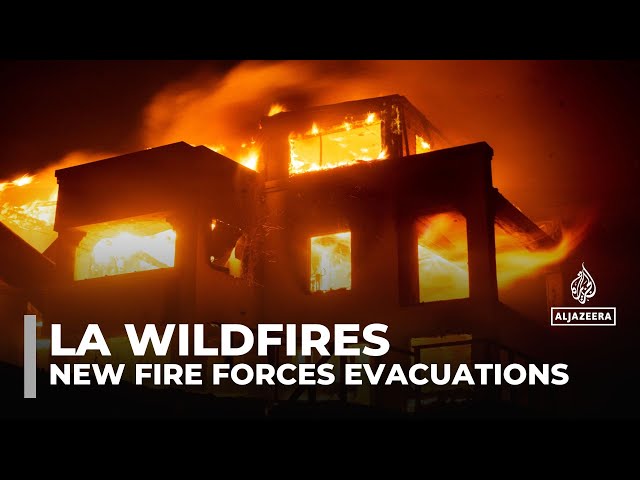 ⁣Five dead and thousands displaced as wildfires threaten Los Angeles area