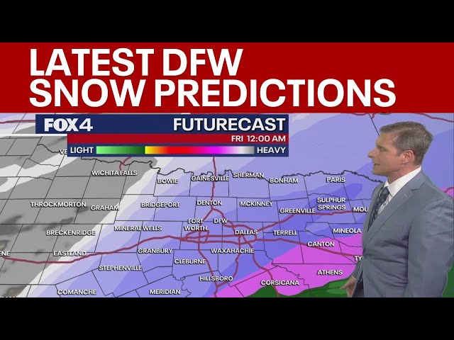 ⁣Dallas Weather: Latest Snow Forecast