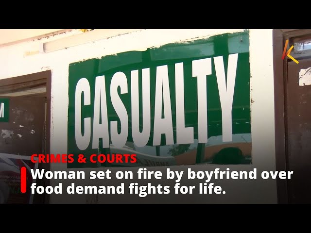 ⁣Woman set on fire by boyfriend over food demand fights for life