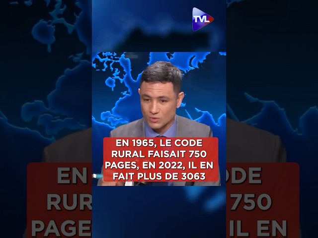 ⁣« En 1965 le code rural faisait 750 pages, en 2022 il en fait plus de 3063, soit 306% de plus »