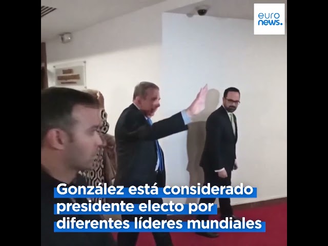 ⁣González Urrutia recaba apoyos un día antes de llegar a Venezuela