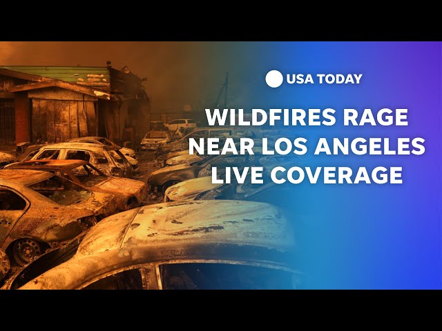 ⁣Watch live: Wildfires burning in Southern California