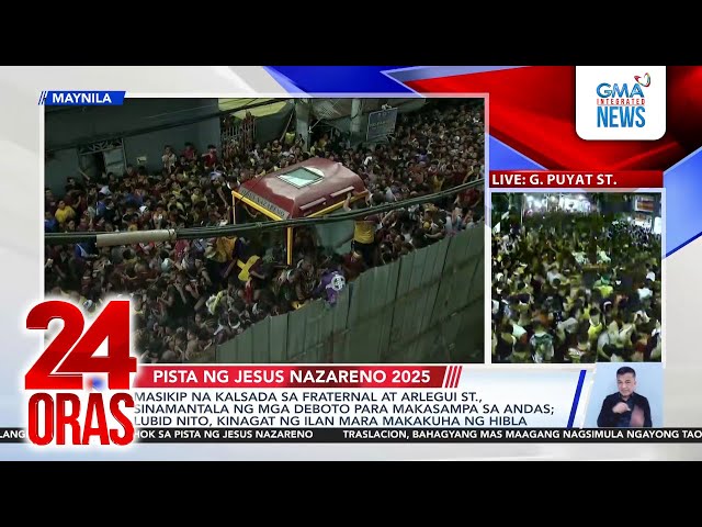 ⁣Masikip na kalsada sa Fraternal at Arlegui St., sinamantala ng mga deboto para makasampa...| 24 Oras