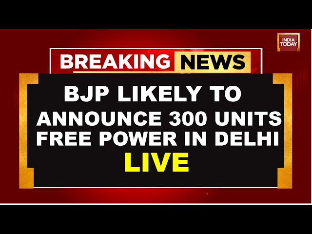 ⁣Delhi Election 2025 LIVE Updates: BJP Likely To Announce 300 Unit Free Power In Delhi | AAP Vs BJP