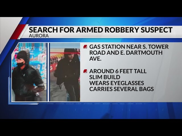 ⁣Alleged armed suspect wanted in Aurora robbery