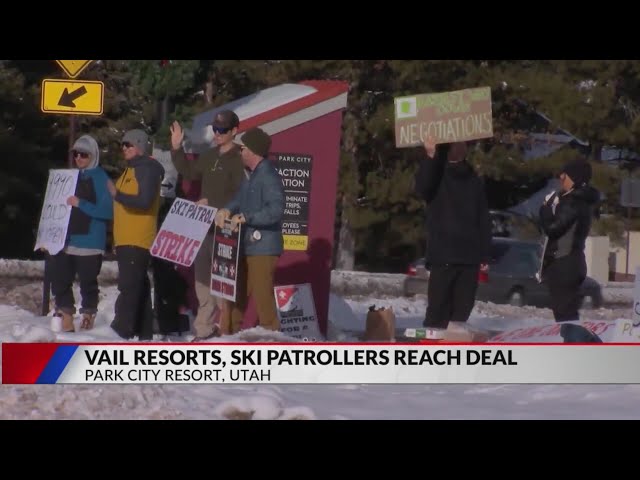 ⁣Ski patrollers reach deal to end strike at Vail-owned Park City Mountain Resort