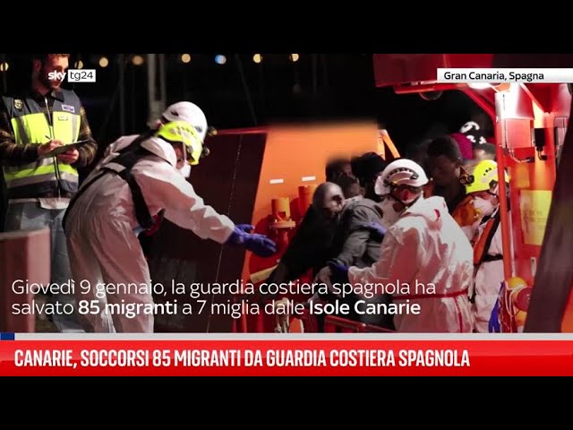 ⁣Canarie, soccorsi 85 migranti da guardia costiera spagnola