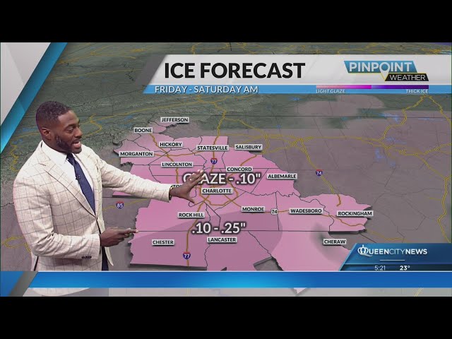 ⁣Morning Forecast: Thursday stays cold, snow and ice on the way