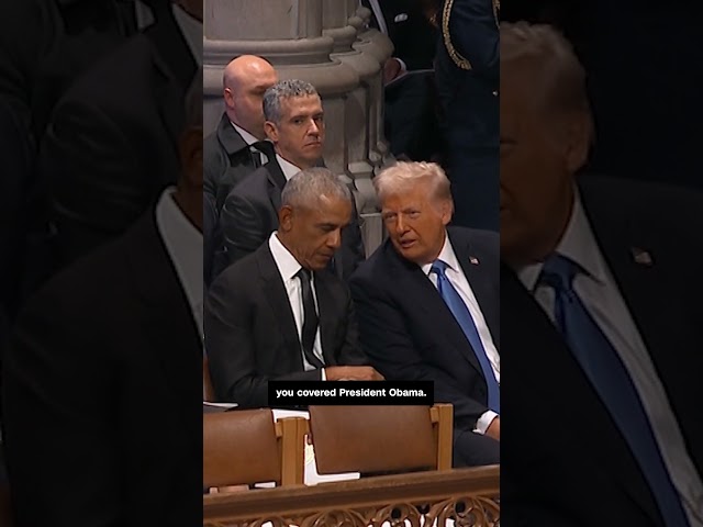 ⁣Trump, Obama, Pence meet at Carter's Funeral