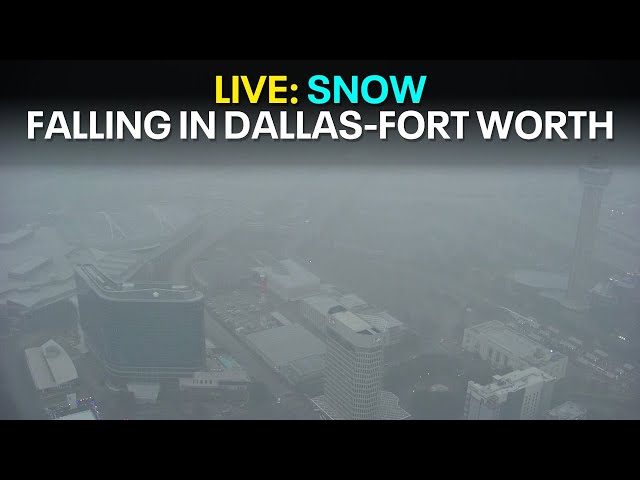 ⁣LIVE: Dallas-Fort Worth cameras as snow, wintry mix fall