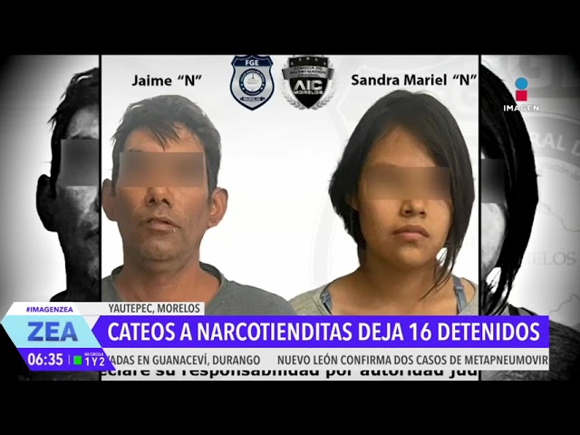 ⁣Detienen a 16 personas en un cateo a narcotiendas en Yautepec, Morelos