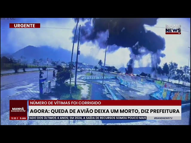 ⁣Queda de avião em Ubatuba deixa um morto