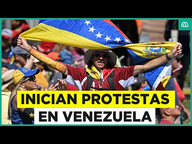 ⁣Inician protestas en Venezuela: Oposición se manifiesta ante posesión de Nicolás Maduro