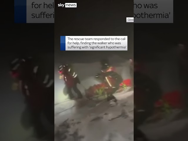 ⁣Hiker rescued after getting stuck in snow