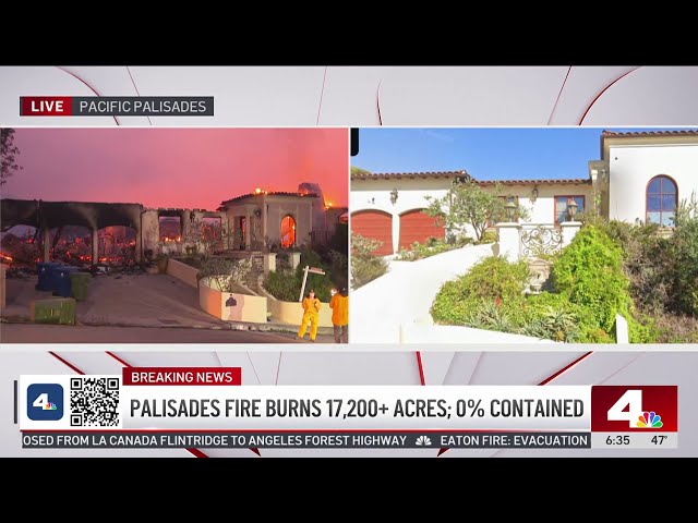 ⁣Before and after images of home destroyed by Palisades Fire