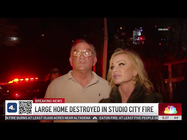 ⁣Owners escape burning Studio City home