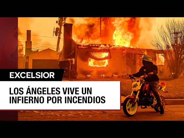 ⁣Incendios acorralan Los Ángeles y dejan cinco muertos