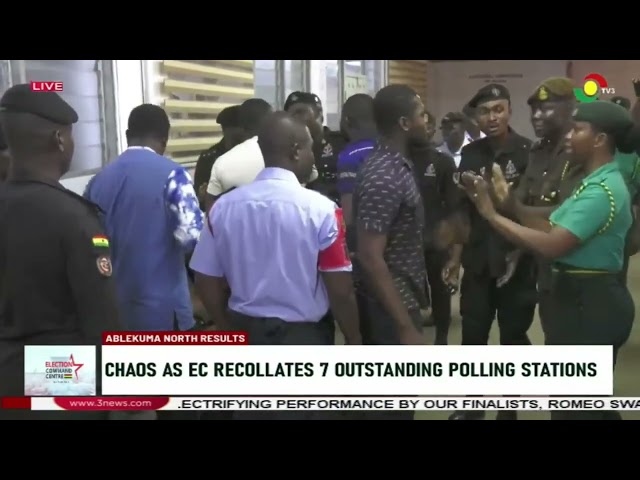 ⁣Ablekuma North Re-collation: Chaos erupts as EC re-collates 7 outstanding polling stations