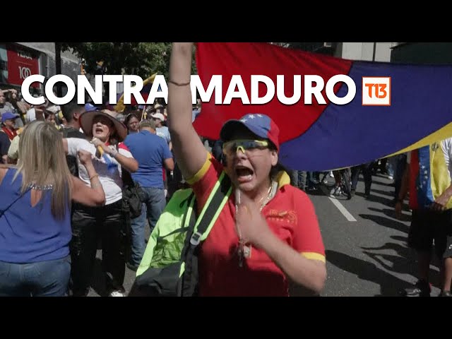 ⁣Fuertes protestas contra la investidura de Nicolás Maduro en Venezuela