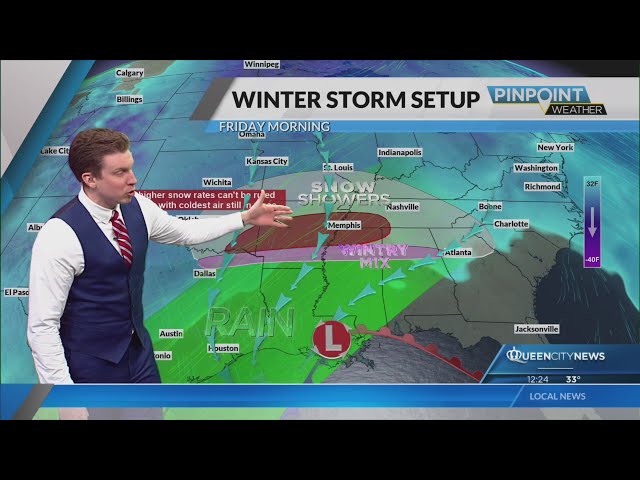 ⁣Tracking: Winter storm setup in the Carolinas