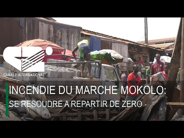 ⁣INCENDIE DU MARCHE MOKOLO: SE RESOUDRE A REPARTIR DE ZERO