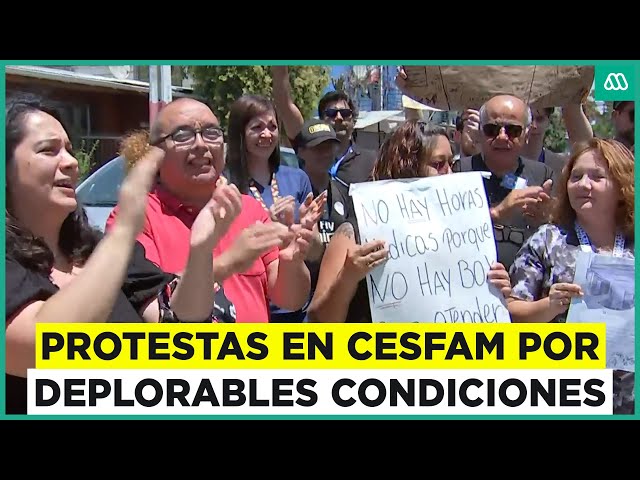 ⁣Protestas por deplorable estado de Cesfam en Recoleta