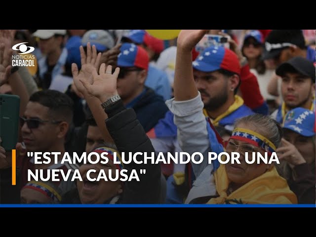 ⁣Avanzan las movilizaciones de cientos de venezolanos que apoyan a la oposición, en Colombia