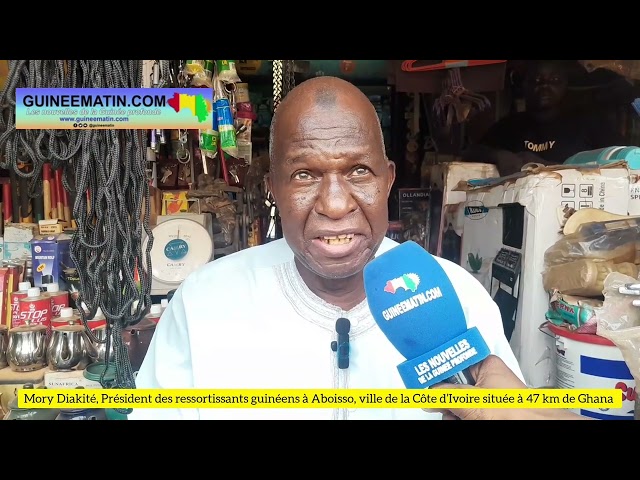 ⁣Aboisso (Côte d'Ivoire) : entretien avec Mory Diakité, président des guinéens du Sud-Comoè